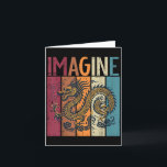 Japanese Dragon Imagine Retro Fantasy Mythical Men Card<br><div class="desc">Japanese Dragon Imagine Retro Fantasy Mythical Men Women Kid</div>