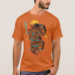 Japanese Dragon Kanji Asian Demon Sakura Vaporwave T-Shirt
