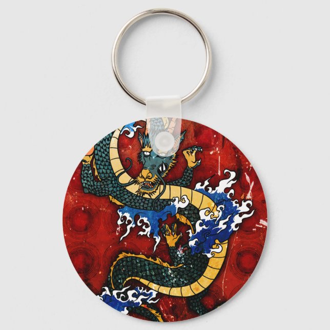 Japanese Dragon Key Ring (Front)