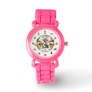 Japanese dragon kid's sparkle watch