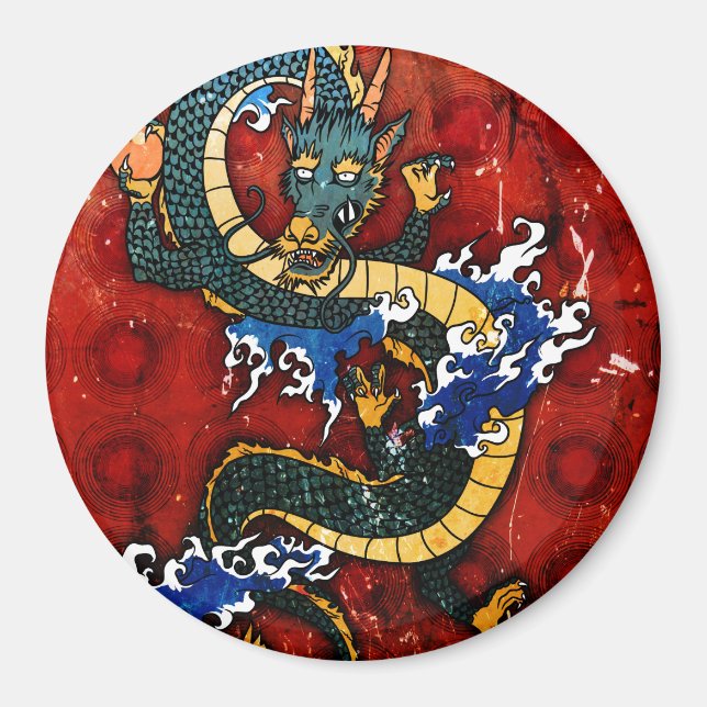 Japanese Dragon Magnet (Front)