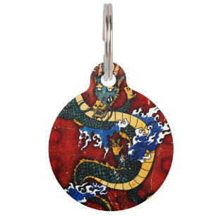 Japanese Dragon Pet Tag