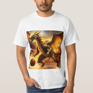 Japanese Dragon T-Shirt with Watercolour Wash Back