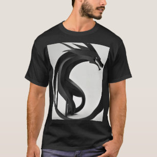 Japanese Dragon T-Shirt with Watercolour Wash Back