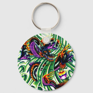 Japanese Dragon Tattoo Key Ring