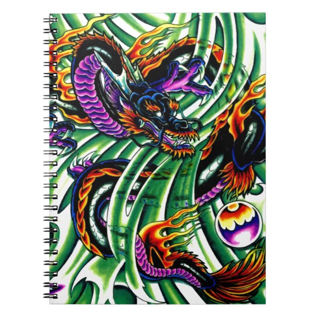 Japanese Dragon Tattoo Notebook (Front)