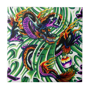 Japanese Dragon Tattoo Tile
