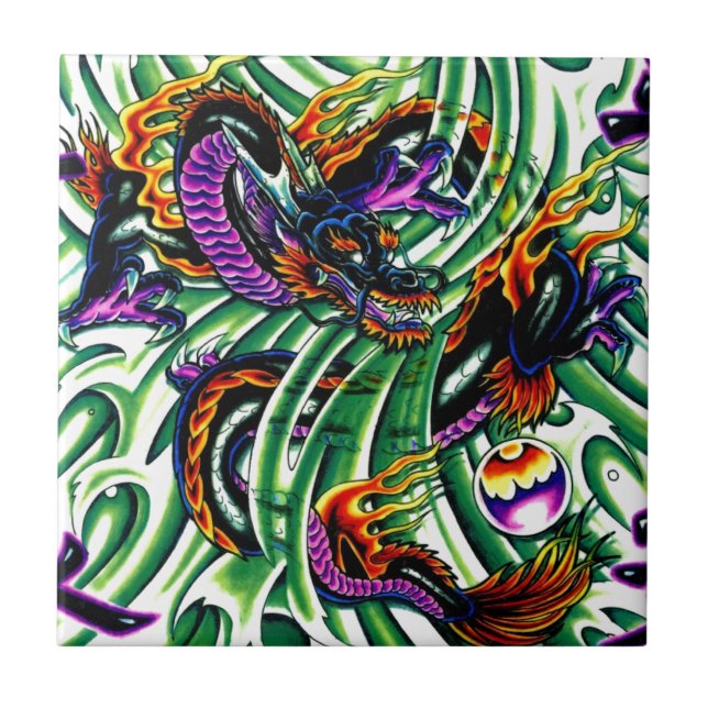 Japanese Dragon Tattoo Tile (Front)
