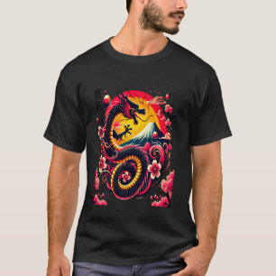 Japanese Dragon Tokyo Asian retro 80u2019s style T-Shirt