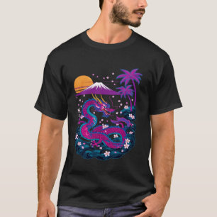 Japanese Dragon Tokyo Asian retro 80u2019s style T-Shirt