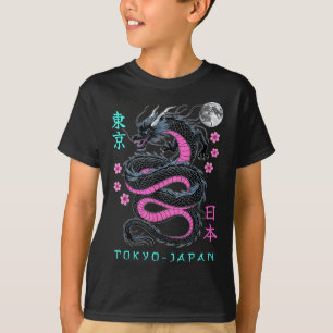 Japanese Dragon Tokyo Japan 80s Asian Mythical Ani T-Shirt