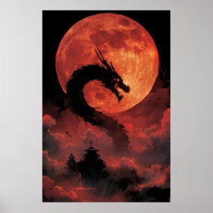 Japanese Dragon Ukiyo-e – Mythical Power Poster