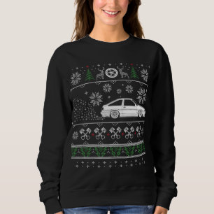Japanese Drifting Initial Drift Car Love Ugly Chri Sweatshirt