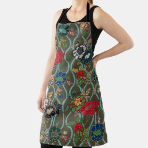 Japanese Elegance: Vintage Floral  Apron