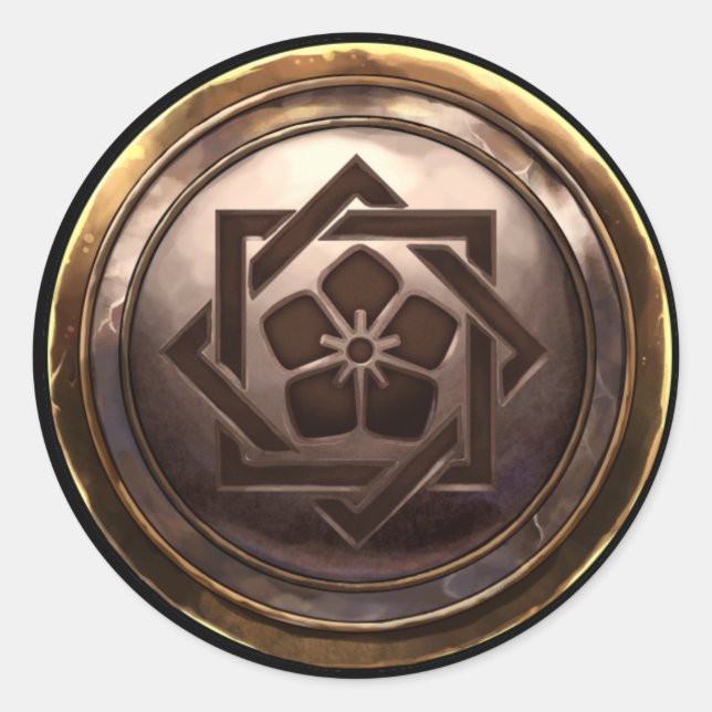 Japanese Emblem (Kamon) Classic Round Sticker (Front)