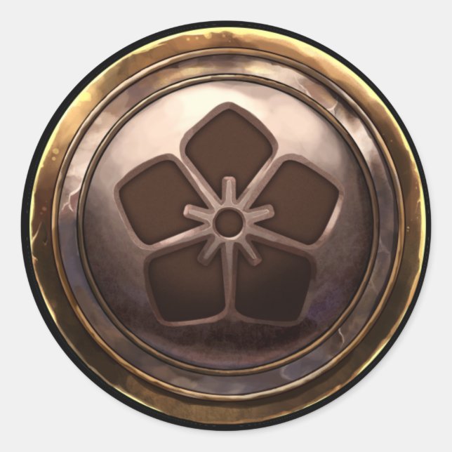 Japanese Emblem (Kamon) Classic Round Sticker (Front)