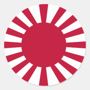 Japanese Empire rising sun (Simple History) Classic Round Sticker