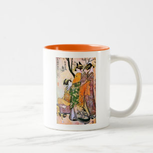 Japanese Engraving Three Geisha 1911 Two-Tone Coffee Mug