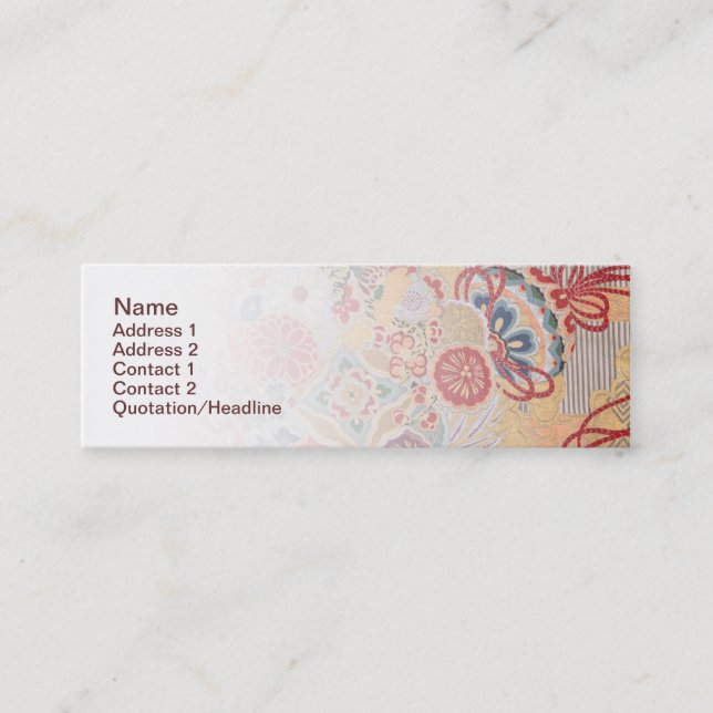 Japanese fabric Business Card (Front)