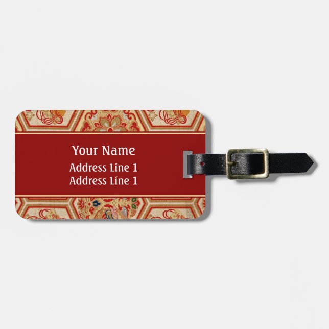 Japanese fabric Luggage Tag (Front Horizontal)