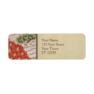 Japanese Fabric Return Address Label