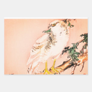 JAPANESE FALCON WOODBLOCK PRINT WRAPPING SHEETS