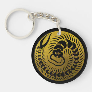 Japanese Family Crest-Centipede Key Ring