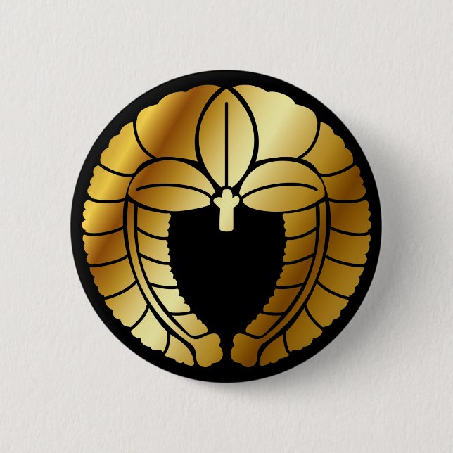 Japanese Family Crest (KAMON) Symbol 6 Cm Round Badge (Front)