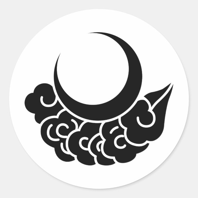 Japanese Family Crest KAMON Symbol Classic Round Sticker (Front)