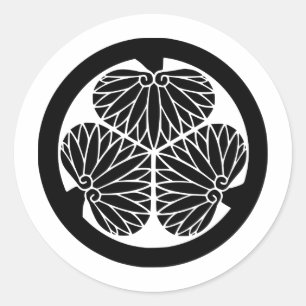 Japanese Family Crest KAMON Symbol Classic Round Sticker