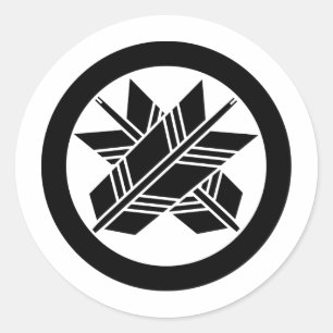 Japanese Family Crest KAMON Symbol Classic Round Sticker