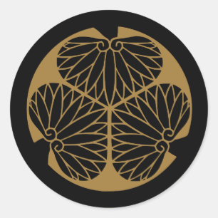 Japanese Family Crest KAMON Symbol Classic Round Sticker