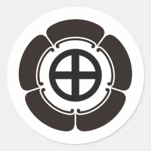 Japanese Family Crest KAMON Symbol Classic Round Sticker