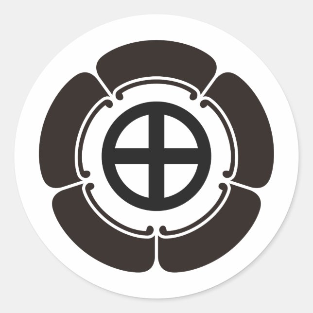 Japanese Family Crest KAMON Symbol Classic Round Sticker (Front)