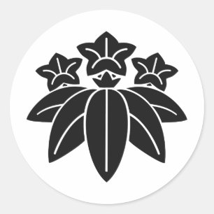 Japanese Family Crest KAMON Symbol Classic Round Sticker