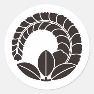 Japanese Family Crest KAMON Symbol Classic Round Sticker