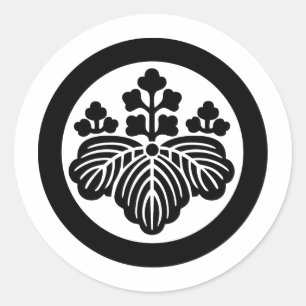 Japanese Family Crest KAMON Symbol Classic Round Sticker