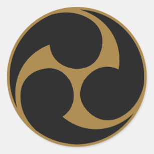 Japanese Family Crest KAMON Symbol Classic Round Sticker