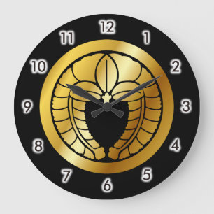 Japanese Family Crest (KAMON) Symbol Large Clock