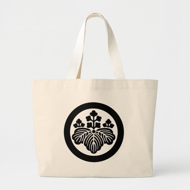 Japanese Family Crest KAMON Symbol Large Tote Bag (Front)