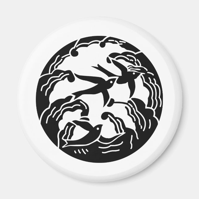 Japanese Family Crest KAMON Symbol Magnet (Front)