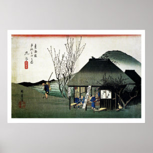 Japanese Farm House Ukiyo–e Poster