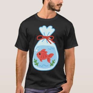 Japanese Festival Goldfish in Water Bag T-Shirt