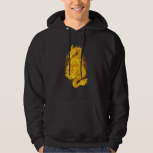 Japanese Fire Dragon  Sad Aesthetic Edgy Streetwea Hoodie