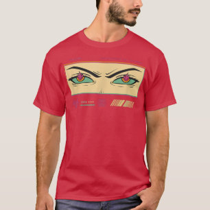 Japanese Fire Eyes Girl Anime Character Japan Aes T-Shirt