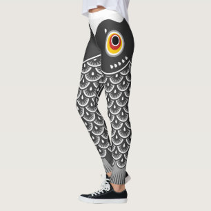 Japanese Fish Koinobori Patterned Leggings