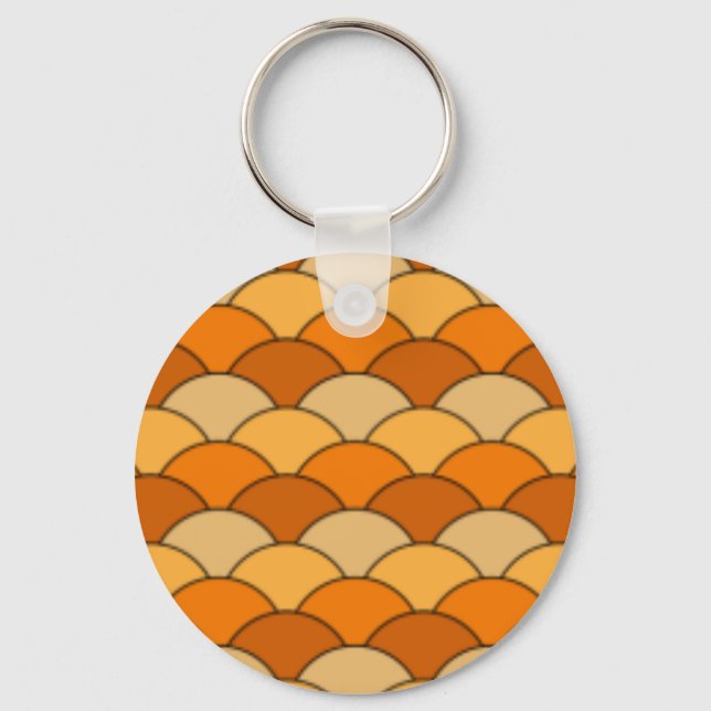 Japanese Fish Scale Pattern Key Ring (Front)