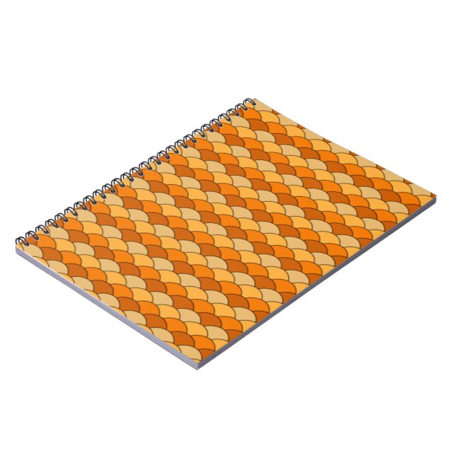 Japanese Fish Scale Pattern Notebook (Left Side)