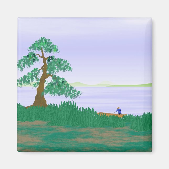 Japanese Fisherman - Magnet (Front)