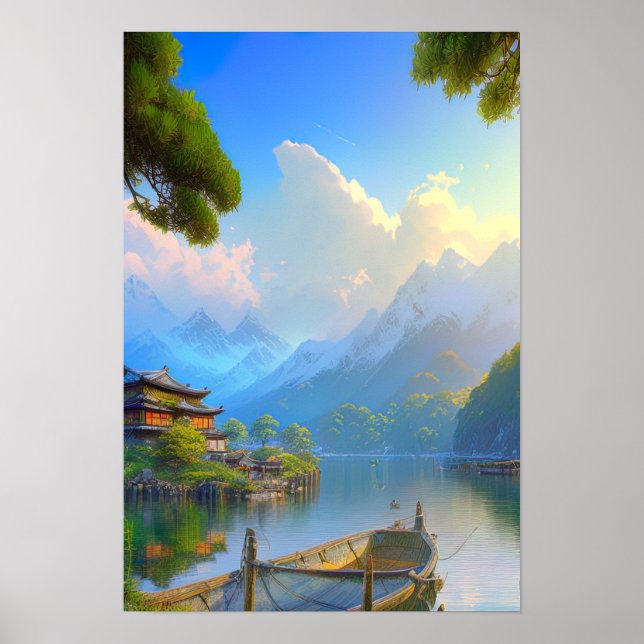 Japanese Fishing Village Poster (Front)